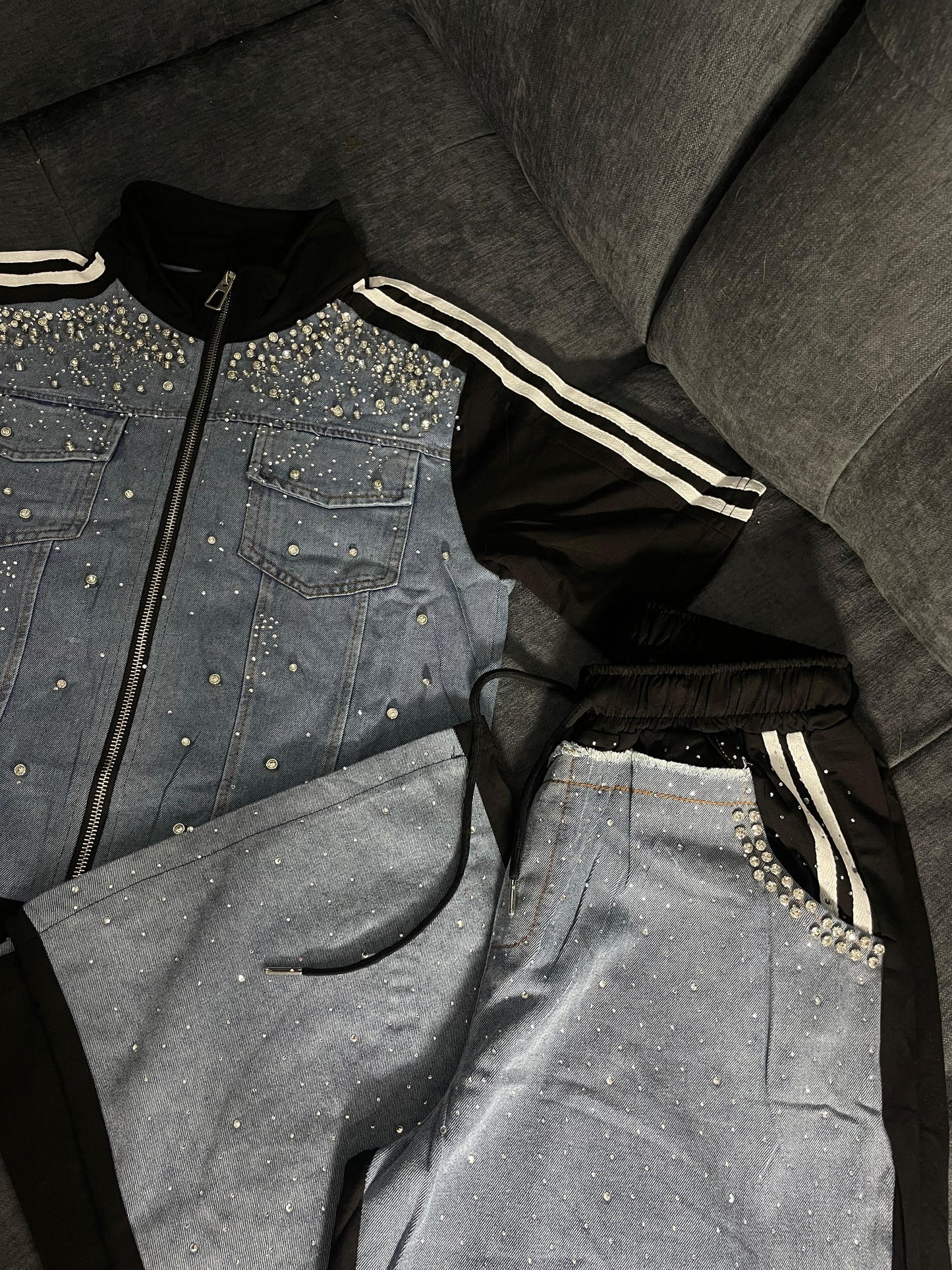 Conjunto denim Glow black
