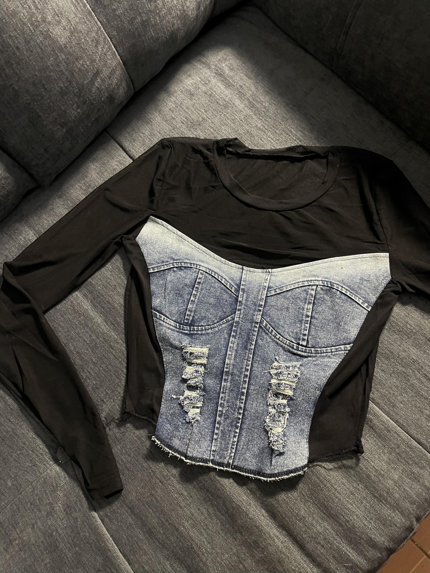 Malla Top - Denim