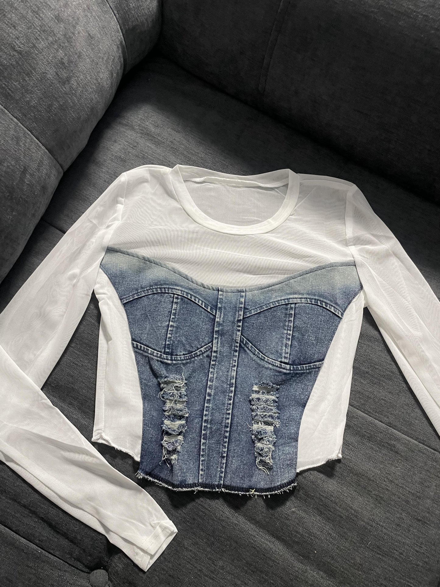 Malla Top - Denim