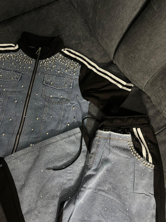 Conjunto denim Glow black
