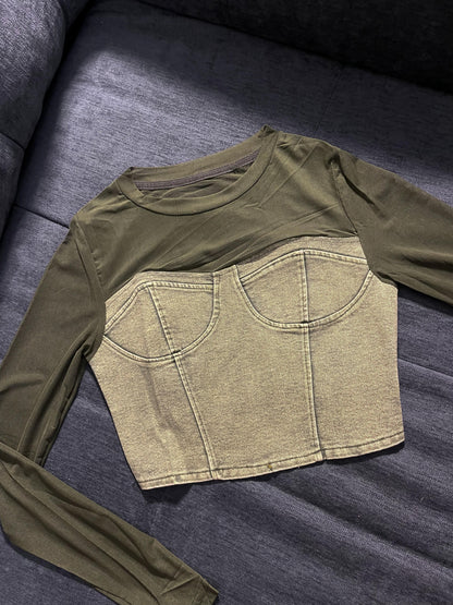 Malla Top -  Denim