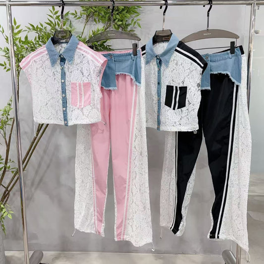 Conjunto Denim & Encaje